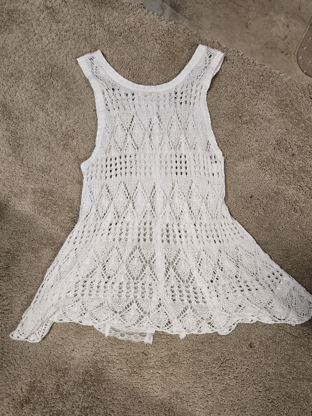 Rewind White Crochet Tank